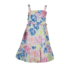 Little Marc Jacobs Multicolor Floral Print Smocking Detail Dress 6 Yrs For Kids