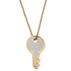 Marc By Marc Jacobs Gold Metal Tone Key Pendant Necklace For Women