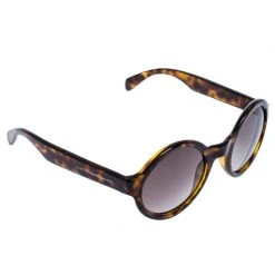 Marc By Marc Jacobs Brown Tortoise V08HA Round Sunglasses For Women