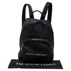 Marc Jacobs Black Nylon Classic Logo Backpack For Women -MARC JACOBS Shop luxury women marc jacobs used handbags p372946 003