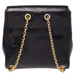 Marc Jacobs Black Patent Leather Chain Strap Backpack For Women -MARC JACOBS Shop luxury women marc jacobs used handbags p480037 008