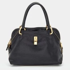 Marc Jacobs Black Leather Paradise Rio Satchel For Women