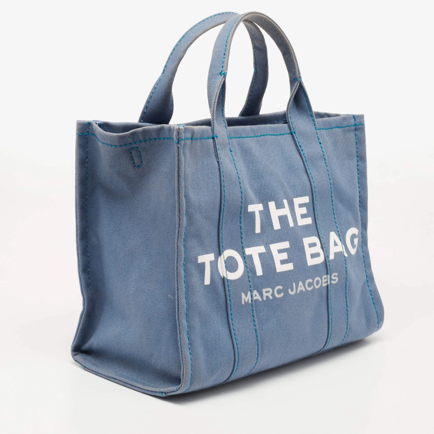 Marc Jacobs Blue Canvas The Small Traveler Tote For Women 3 Marc Jacobs Blue Canvas The Small Traveler Tote For Women - Image 3