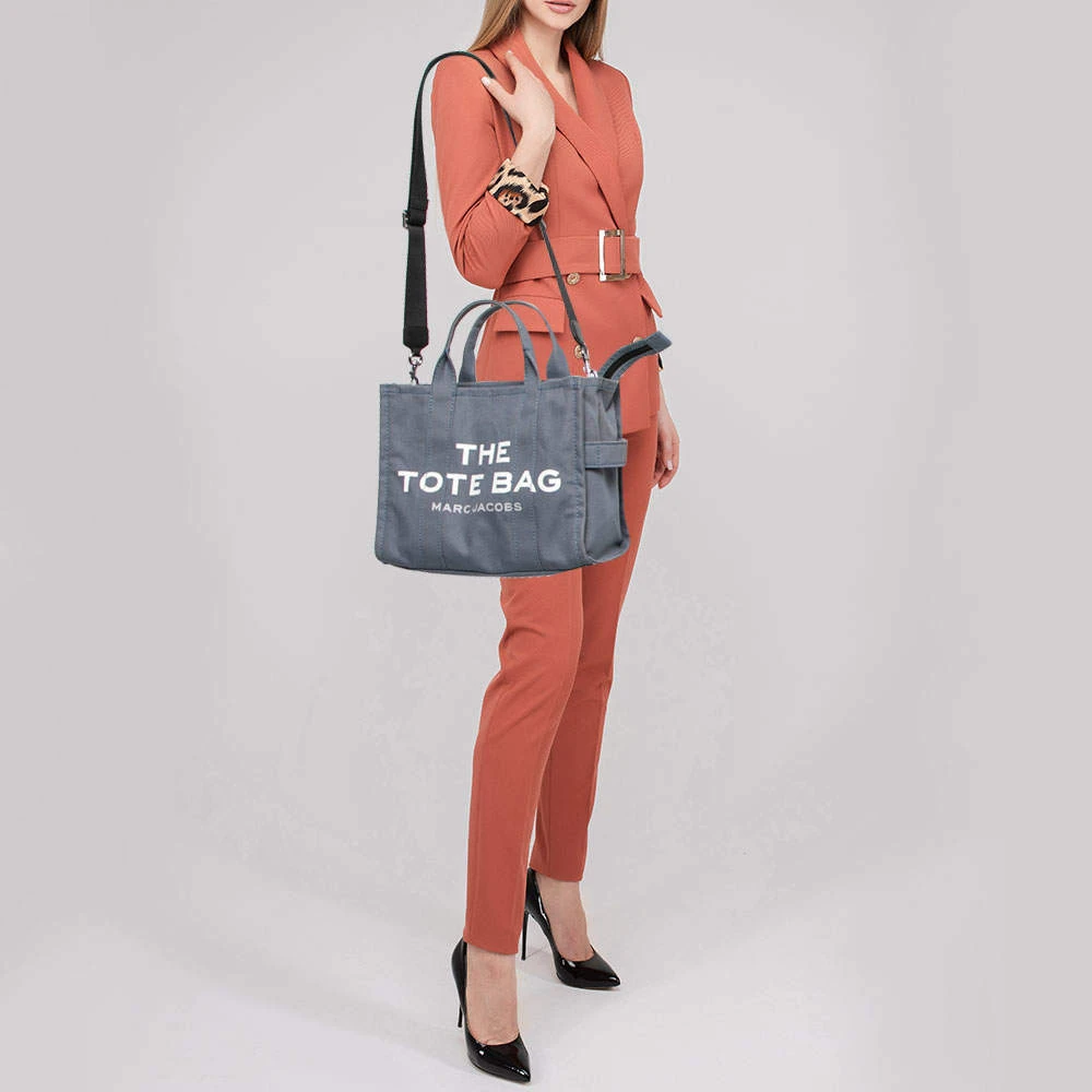Marc Jacobs Blue Canvas The Small Traveler Tote For Women 2 Marc Jacobs Blue Canvas The Small Traveler Tote For Women - Image 2