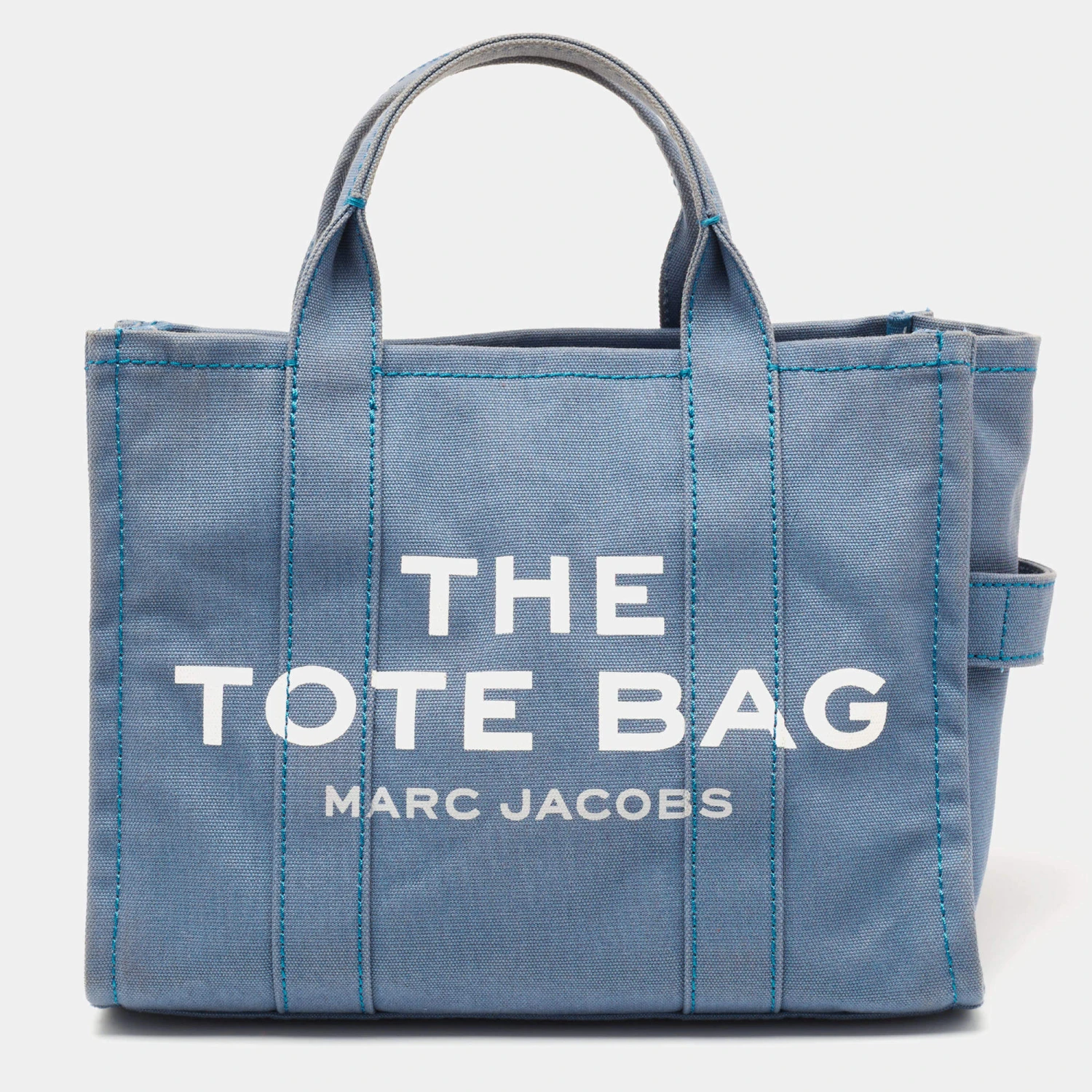 Marc Jacobs Blue Canvas The Small Traveler Tote For Women 1 Marc Jacobs Blue Canvas The Small Traveler Tote For Women
